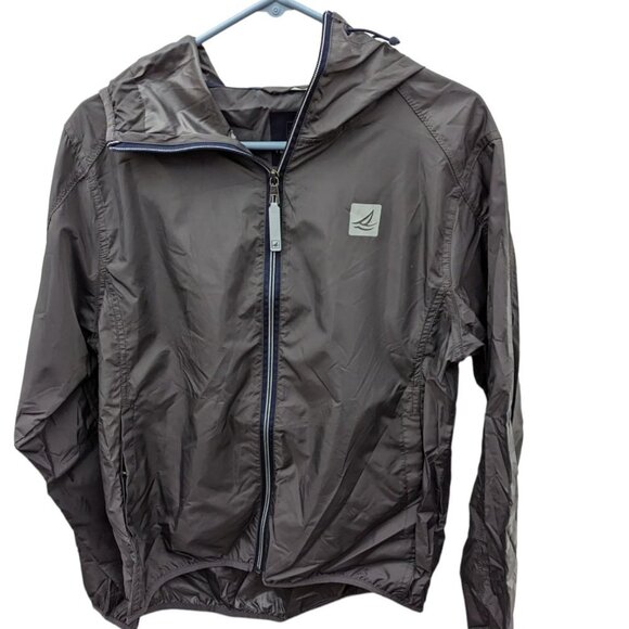 Sperry Top Sider Grey Gray Windbreaker Jacket S - Picture 6 of 6